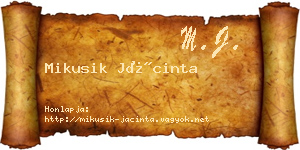 Mikusik Jácinta névjegykártya